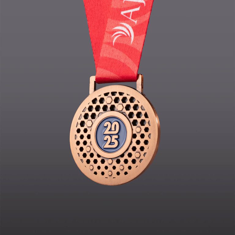 Great Manchester Run 10k 2025 finisher medal front, showing 2025